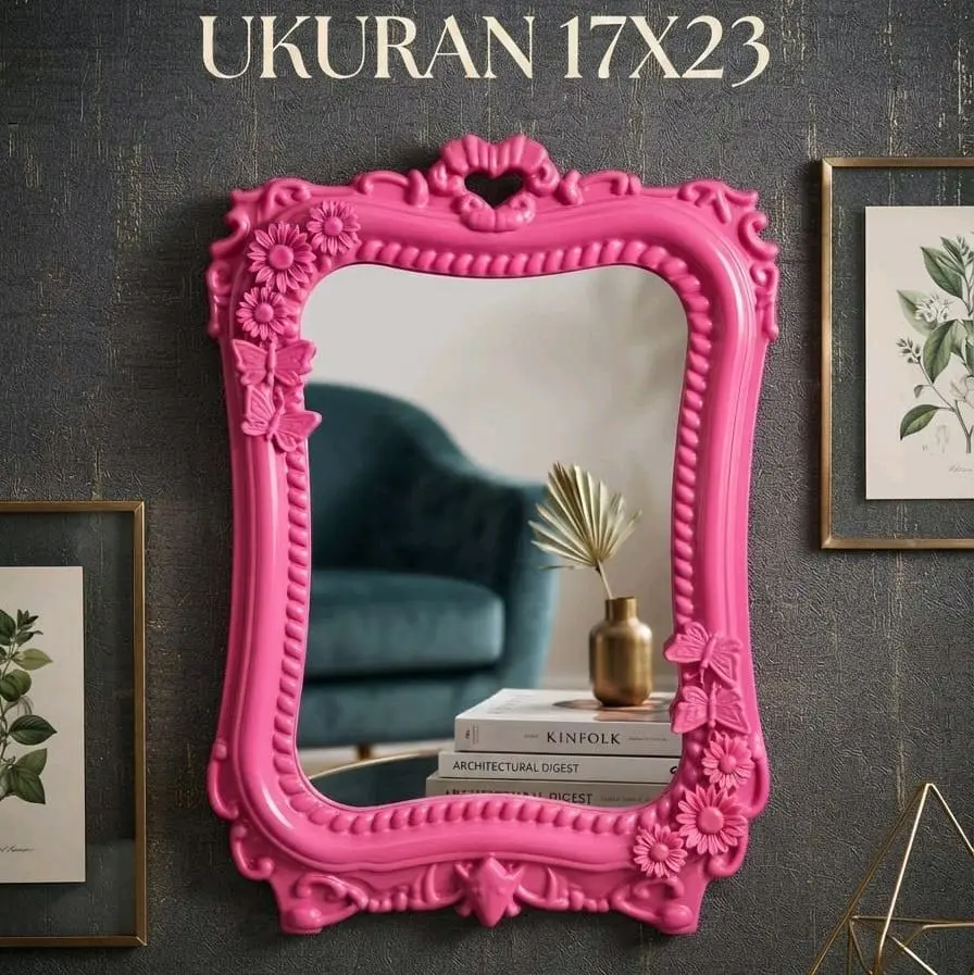 CERMIN MEJA DAN DINDING KACA MAKE UP RIAS WARNA RANDOM KODE 999 PAKING AMAN EXTRA BURBEL
