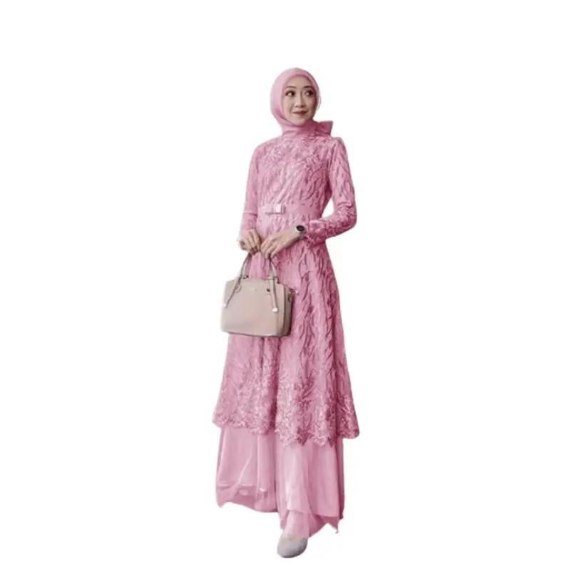 MAXI ALMIRA / 4 UKURAN / M / L / XL / XXL / GAMIS KONDANGAN / GAMIS TILE MUTIARA / FASHION GAMIS WANITA Panjang Dalaman Muslim Pita Dress Pesta Kombinasi Remaja 7