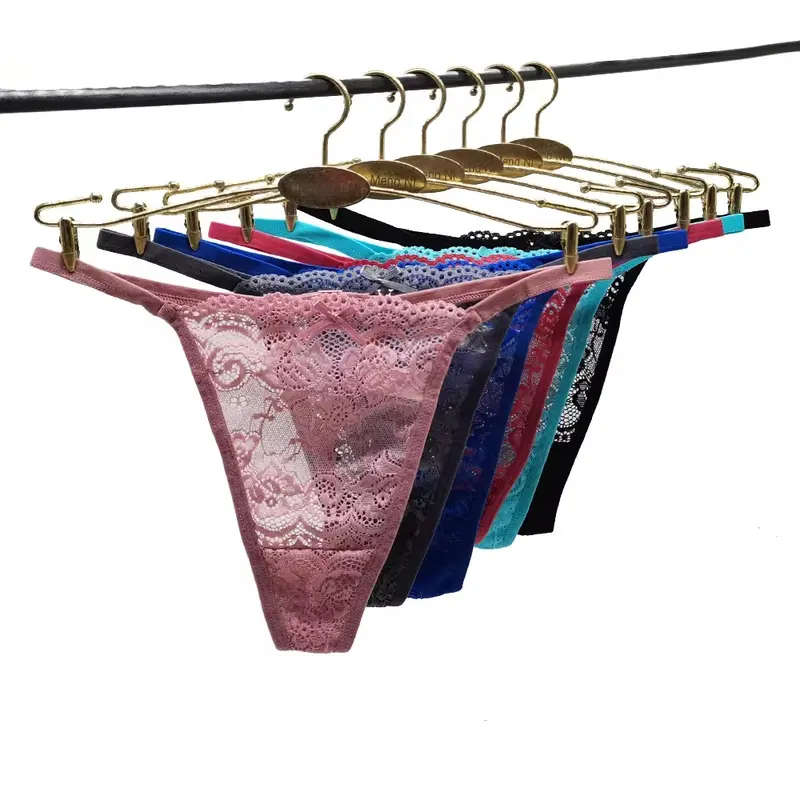 CELANA DALAM WANITA - GSTRING PREMIUM 80% NYLON TRANSPRAN  MOTIF SEGITIGA BAGIAN BELAKANG 87507 0