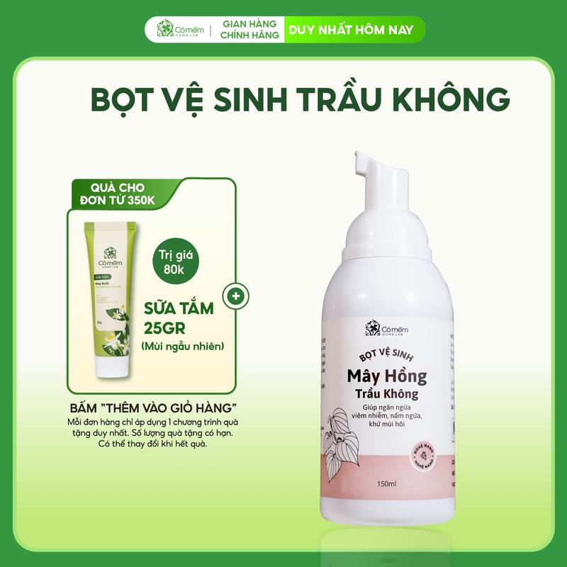 Bọt Vệ Sinh Phụ Nữ Mây Hồng Tinh Chất Trầu Không Lô Hội Cỏ Mềm 150ml