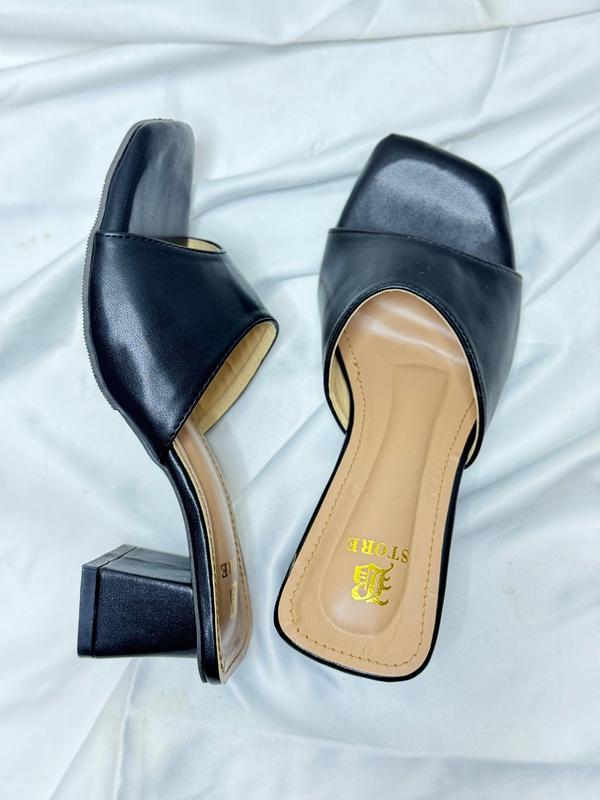 B4-TDR ALMOND Sendal Slop Heels Wanita 5cm 3