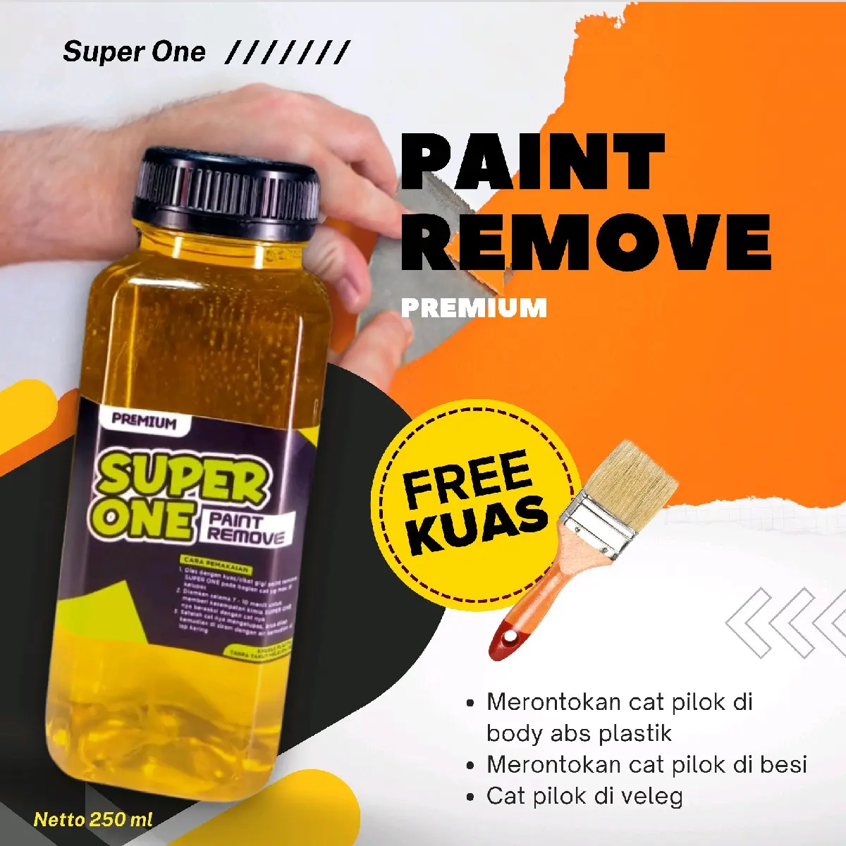 Perontok Cat Body ABS Plastik - Paint Remover - Car