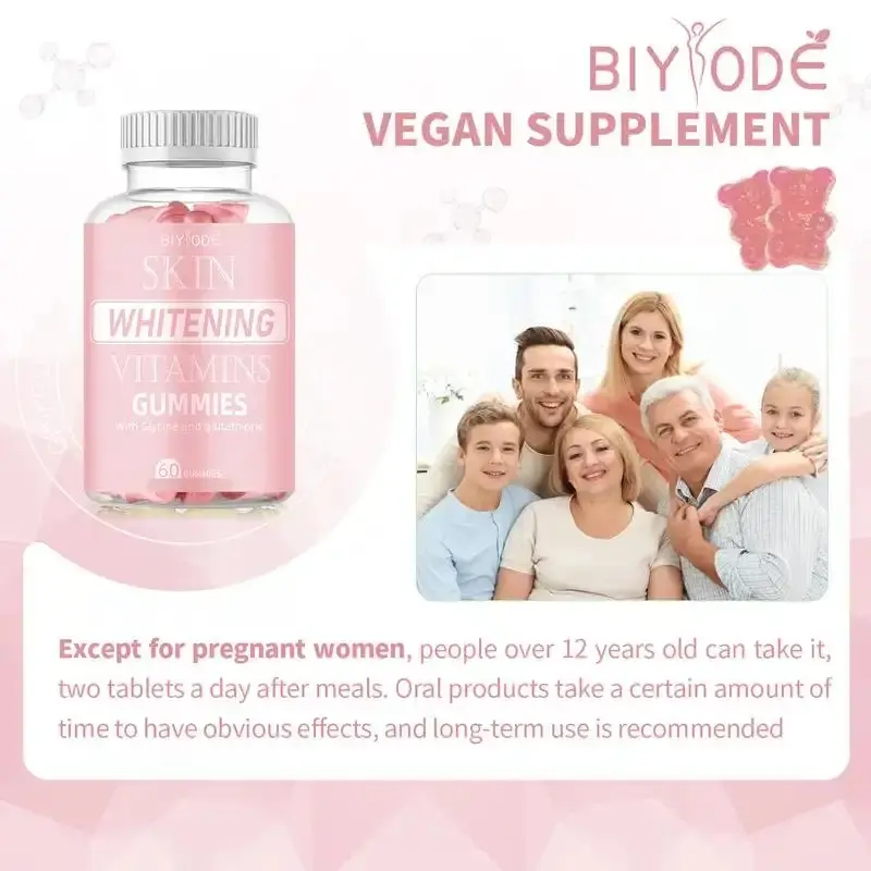 biyode glutathione gummies BIYODE Glutathione Gummies Vegan Skin Glow Biotin L-Glutathione VitC 60' x  1 main image 0