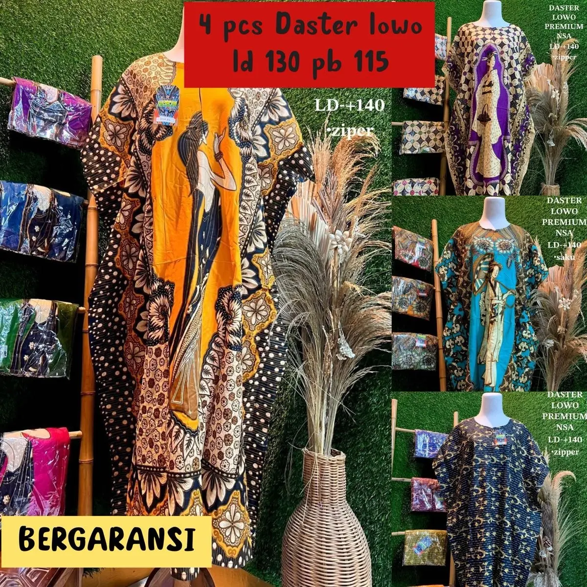 Paket 4 Pcs Daster lowo Premium Grade A Berlabel nsa Ld 130