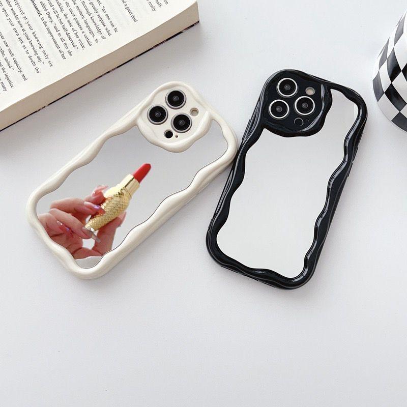 CASE COMPATIBLE FOR S4MSUNG A25 A35 A05 A05S A04 A04S A04E A14 A24 A34 A54 A03 A03CORE A03S A02S A10 M10 A11 M11 A12 M12 A10S A13 4G 5G CASING CURLY WAVE MAKEUP MIRROR KACA CERMIN ELEGAN 3