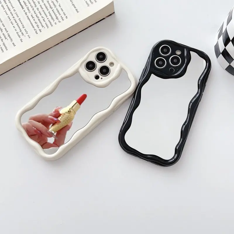 CASE COMPATIBLE FOR S4MSUNG A25 A35 A05 A05S A04 A04S A04E A14 A24 A34 A54 A03 A03CORE A03S A02S A10 M10 A11 M11 A12 M12 A10S A13 4G 5G CASING CURLY WAVE MAKEUP MIRROR KACA CERMIN ELEGAN 2
