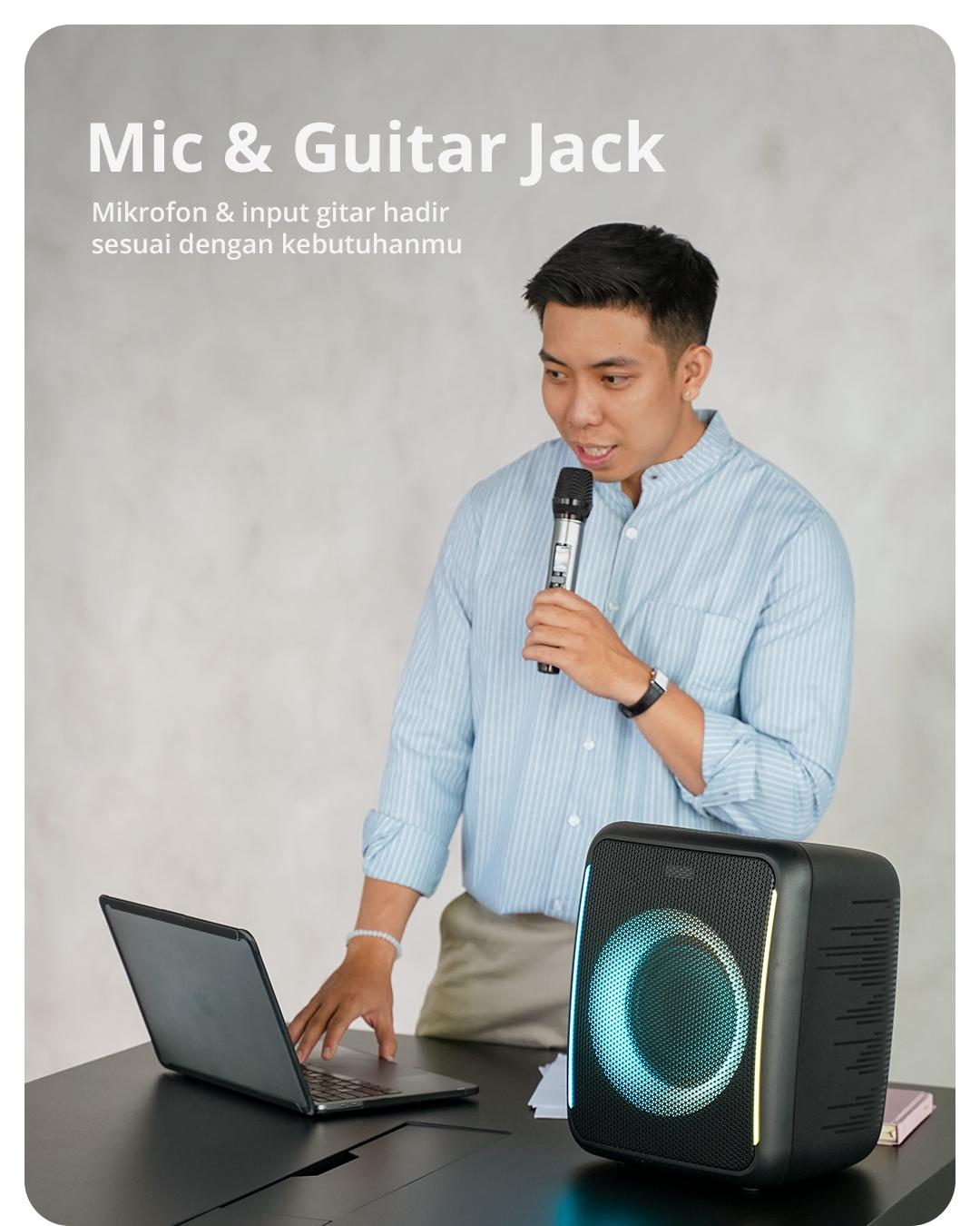 Eggel Fortis 2 Portable Party Speaker with RGB Lights