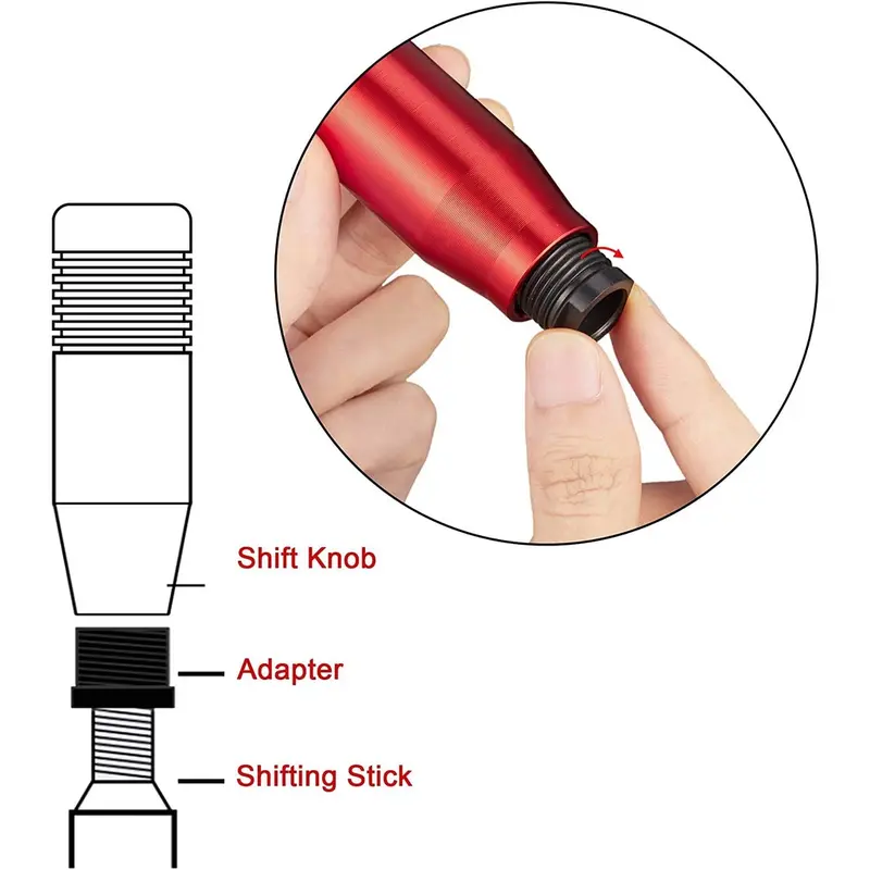 Núm Chuyển Số Đầu Bánh Răng Phong Cách Nhật Bản JDM 8.5 CM, Thanh Truyền Động Thủ Công, Xe Đua Thông Dụng, Tay Cầm Hợp Kim Nhôm, Cần Số Mở Rộng, Phụ Kiện Xe Hơi 4
