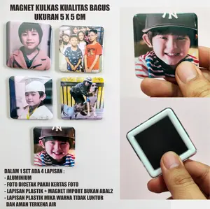 BA263 Magnet Kulkas Custom Foto Bisa Request Pakai Foto Sendiri Awet Tidak Luntur dan Aman kena Ciprat Air