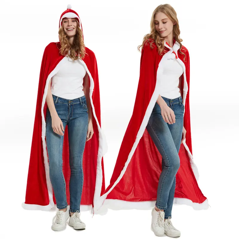 Christmas Cloak Stage Performance Party Costume Red Cloak Temptation Cosplay Cosplay Performance Wear