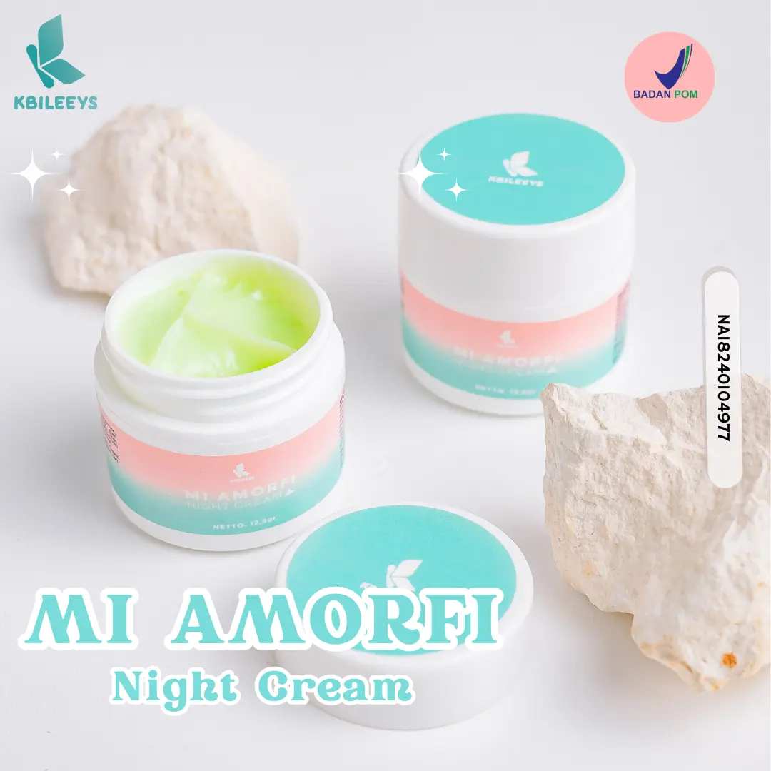 KBILEEYS MI AMORFI CREAM MALAM UNTUK KULIT WAJAH NORMAL