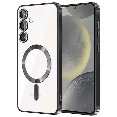 CASE MAGNETIC FOR SAMSUNG GALAXY A55 5G / A15 / A35 5G / A54 5G / A25 5G / A34 5g / A24 / A05S / A05 MAGSAFE CLEAR NEW DESIGN ELECTROPLATING TRANSPARAN PHONE CASE CASING LEMBUT  Silikon Protector Cover