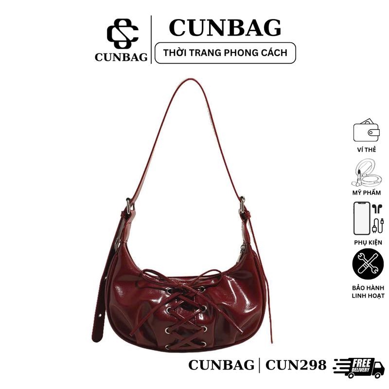 Túi xách nữ deo vai deo chéo basic trẻ trung phong cách Hàn Quốc đan dây CUN298