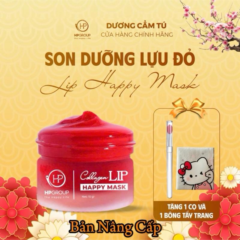   Tặng quà  Son Dưỡng Collagen Lựu Đỏ Lip Happy Mask 10g HP GROUP – Bản Nâng Cấp  Tặng cọ & bông tẩy trang  Dưỡng chuyên sâu trải nghiệm chăm môi cao cấp 