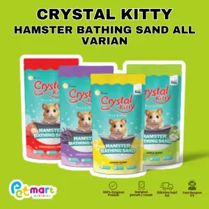 Petmart Pasir Hamster Crystal Kitty Hamster Bathing Sand All Varian 500 gram Aman Nyaman untuk Semua Varian Hamster