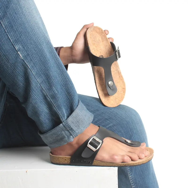 MNDY GSK Sandal Jepit Asta Hazel - Sandal Flip-flops Kulit Sendal Kulit Brown Pria 4