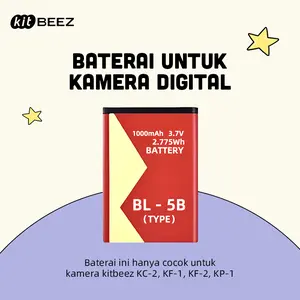 【Baterai KITBEEZ KC2/KF2】Aksesori Kamera - Baterai Untuk Kitbeez KC2/KF2,Pengisi Baterai Berlaku Untuk Kitbeez KC2/KF2