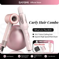 Gambar SAYOMI XN-399-1 4 in1 Auto Curler + high speed hairdryer C907A(1300w)/HD-01(650w) - C-970A PINK + XN-399-1  dari SAYOMI Indonesia Kota Administrasi Jakarta Pusat 2 Tokopedia
