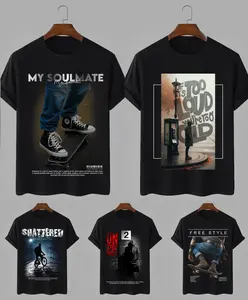 KHUSUS HiTAM PAKET HEMAT iSi 3PCS KAOS ANAK REMAJA DAN  PRiA DEWASA MOTiF RANDOM BAHAN SPANDEK PE 24S CREW NECK LENGAN PENDEK BISA COD