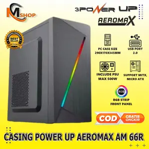 Casing PC POWER UP AEROMAX Micro ATX  with PSU 500WATT
