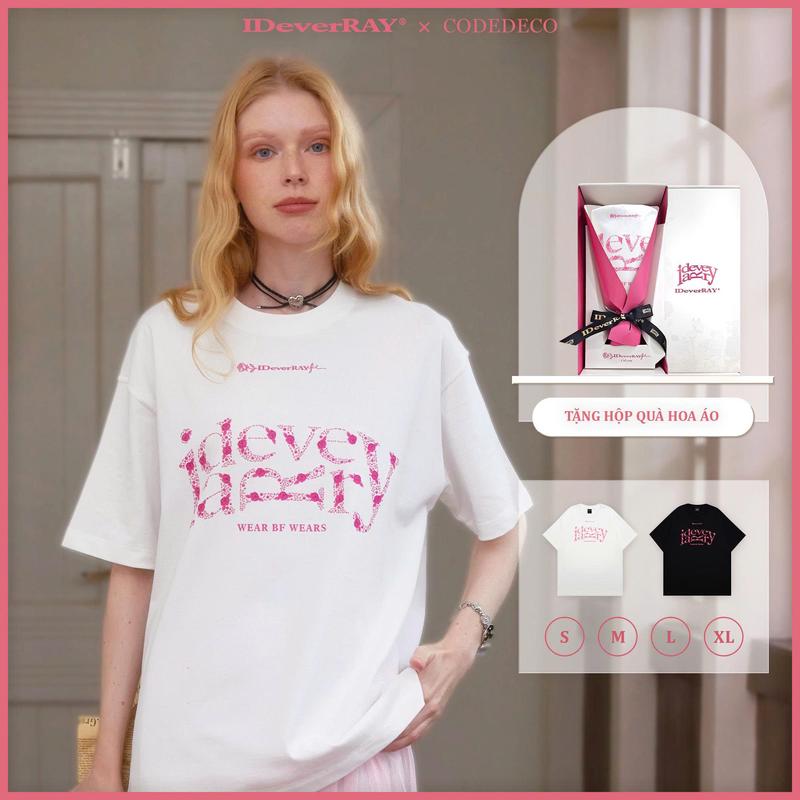[20.10 HỘP ĐIỆU ĐÀ] Áo thun IDeverRAY unisex nam nữ cao cấp thời trang chính hãng - Hộp Quà Tặng 20/10 [DARLING - Yêu Dấu] Signature form oversize chất liệu vải cotton 260gsm