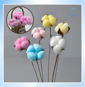 MGM Bunga Kapas Cotton Flower Single Stem Dekorasi Hiasan Bunga Kering Bunga Palsu KB15