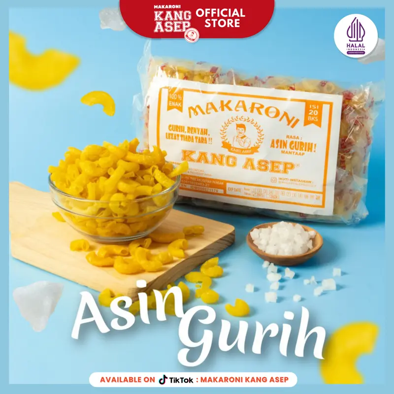 Makaroni Kang Asep Rasa Asin Gurih isi 20 pcs 0