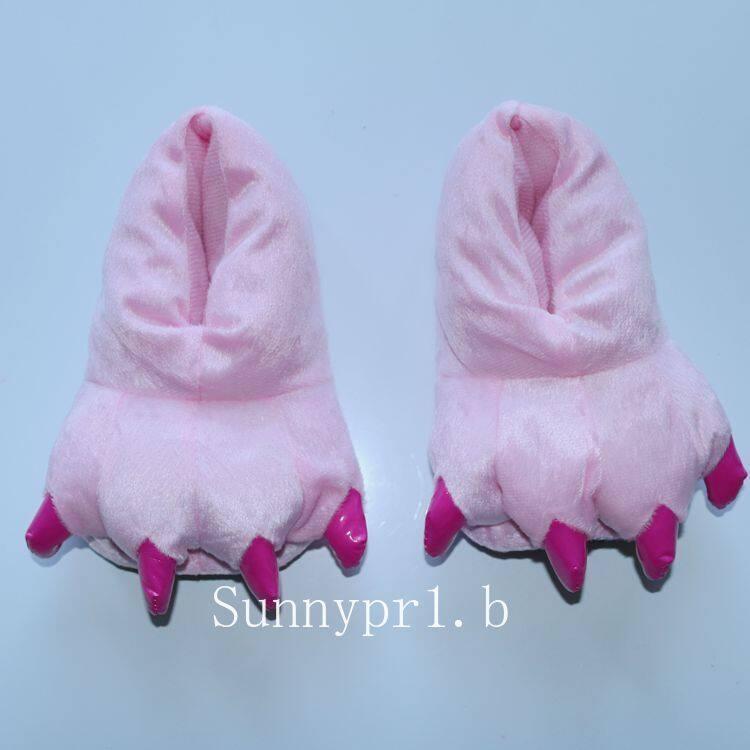Cartoon Animal Shoes Paw Shoes Autumn and Winter Lovers Bag with Warm Shoes Men and Women Children Monster Home Shoes 7