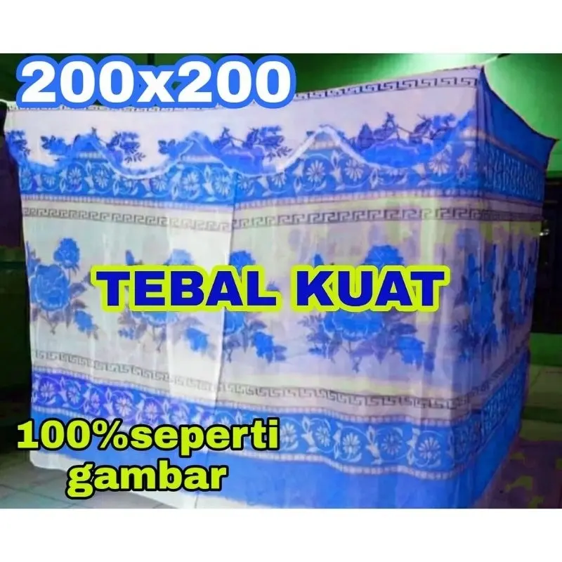 kelambu motif bunga 200x200 jumb