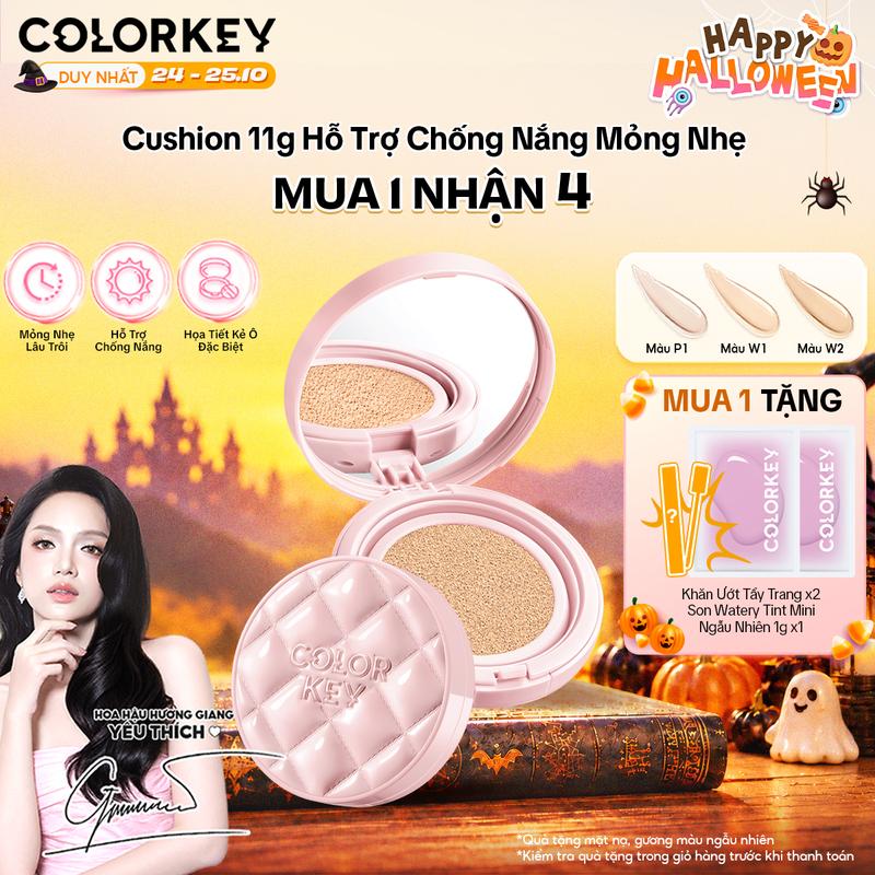 Cushion COLORKEY Hỗ Chống Nắng, Mỏng Nhẹ, Mịn Mướt Che Phủ Cao Lâu Trôi 11g