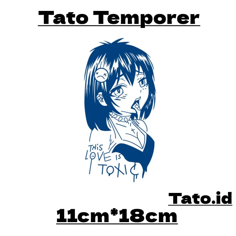 Premium Tattoo Temporary Tahan Lama 15 Hari Tato Temporer Semi Permanen 11x18 Cm Anti Air Cowo Cewe Keren Lengan Tangan Dada Kaki Motif Naga Jangkar Geisha Tulisan Minimalis Tato Kecil Waterproof Tatoo 4