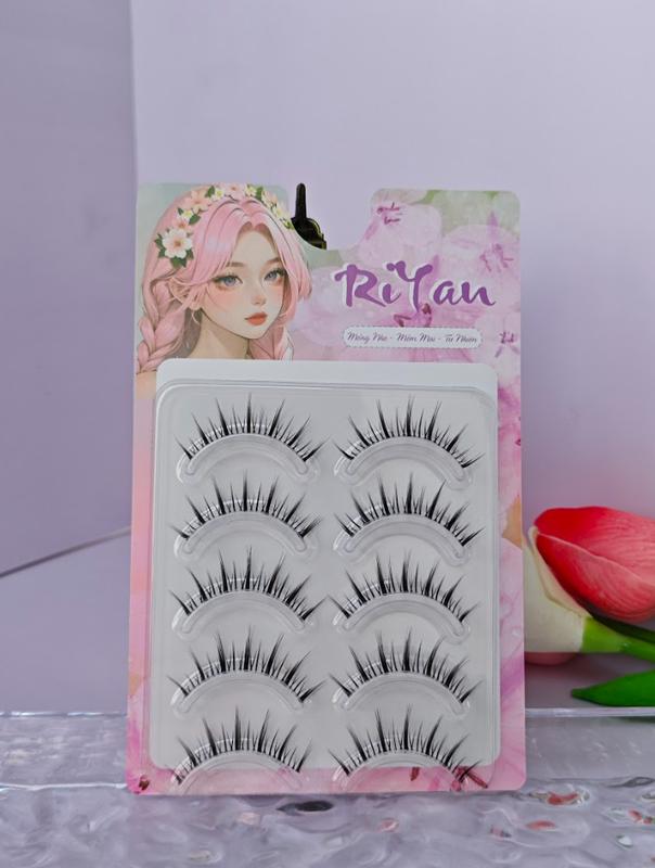 RiYan-Lông Mi Giả Mi Gân Trong Mềm Mỏng Tự Nhiên 5 Cặp Tái Sử Dụng FC018-11