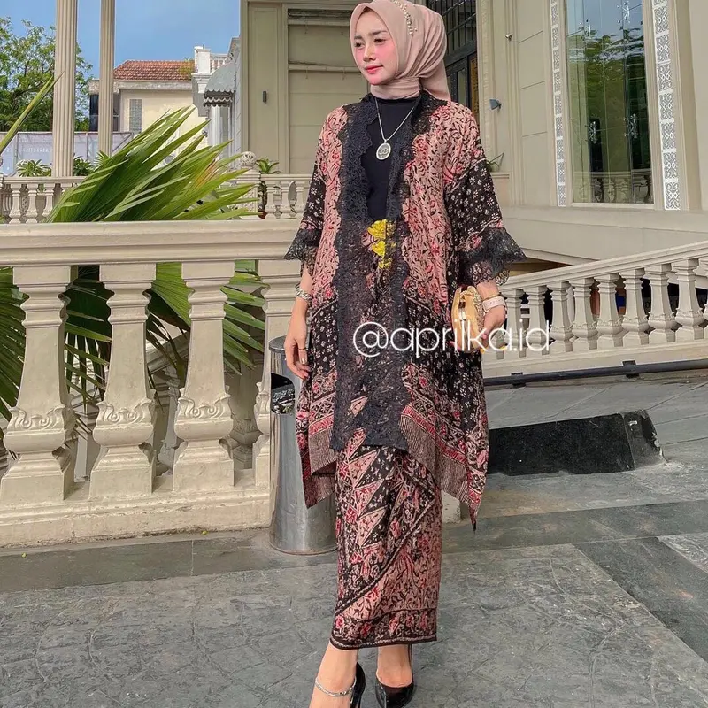 Tipe A set Ayu Baju Kondangan Pesta Kebaya Batik Viscose Motif Jupri Palembang 2