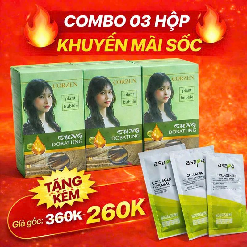 COMBO 03 HỘP 30 GÓI 30ML DẦU GỘI PHỦ BẠC DẠNG GÓI CHỨA CÁC THÀNH PHẦN CHIẾT SUẤT TỪ THIÊN NHIÊN Không Kích Ứng Không Lem Da Không khô tóc Nhuộm Tóc Đổi Màu Tóc Nữ Women thuốc