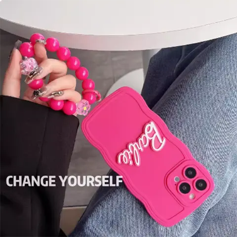 Chữ cái Barbie màu đỏ hồng Ins Hàn Quốc dành cho phụ nữ, Ốp Điện Thoại iPhone XR / Xsmax / 13, chống rơi, 12 3