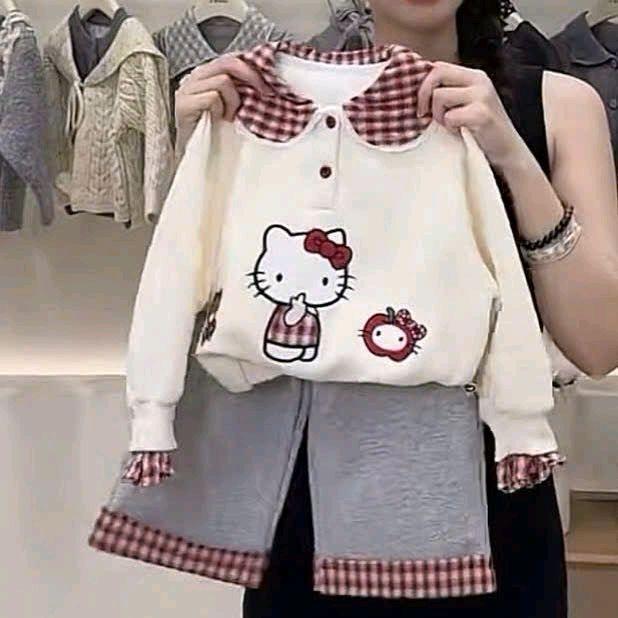   10-30kg  Set áo nỉ cổ sen kèm quần nỉ ống suông cho bé  chất nỉ 2 da mềm phù hợp mặc thu đông  