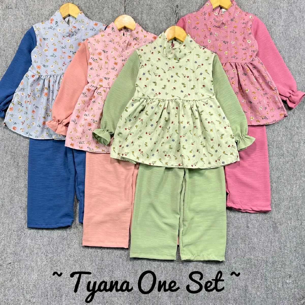Fashion baju one set tyana anak (2-5Tahun) baju anak setelan