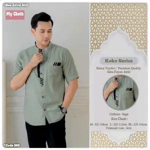 ATASAN PRIA KOKO CODE 969 KOKO KATUN TOYOBO KEMEJA KOKO BY MYCLOTH