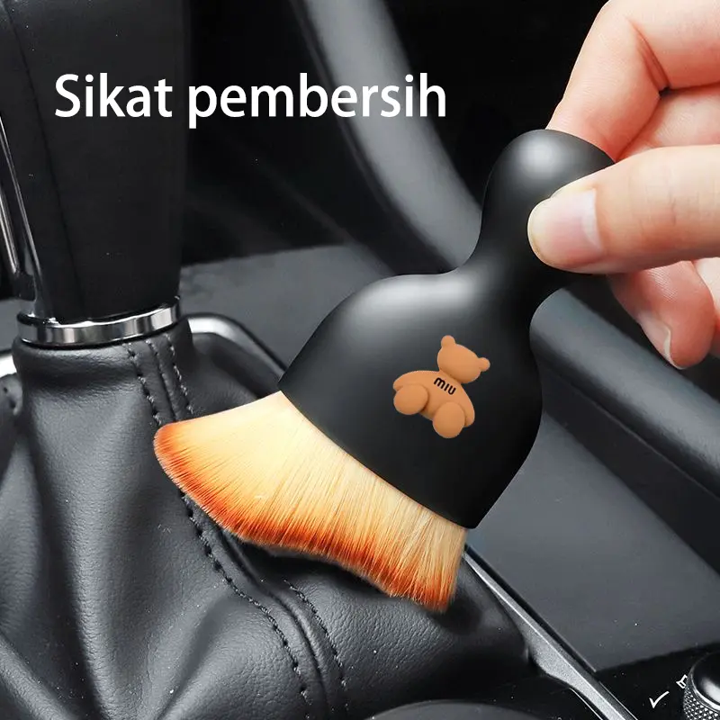 Sikat mobil beruang kartun ac cleaner mobil /Car Interior Care Sikat Pembersih kulit random perawatan interior 1