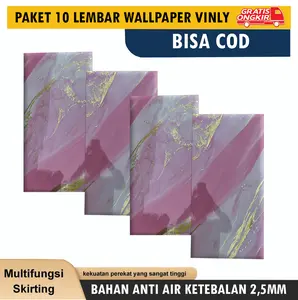Paket 10 Lembar Wallpaper Dinding Vinyl Marmer Marble Sooku 30 x 60 cm PVC Stiker - Desain Marmer Elegan