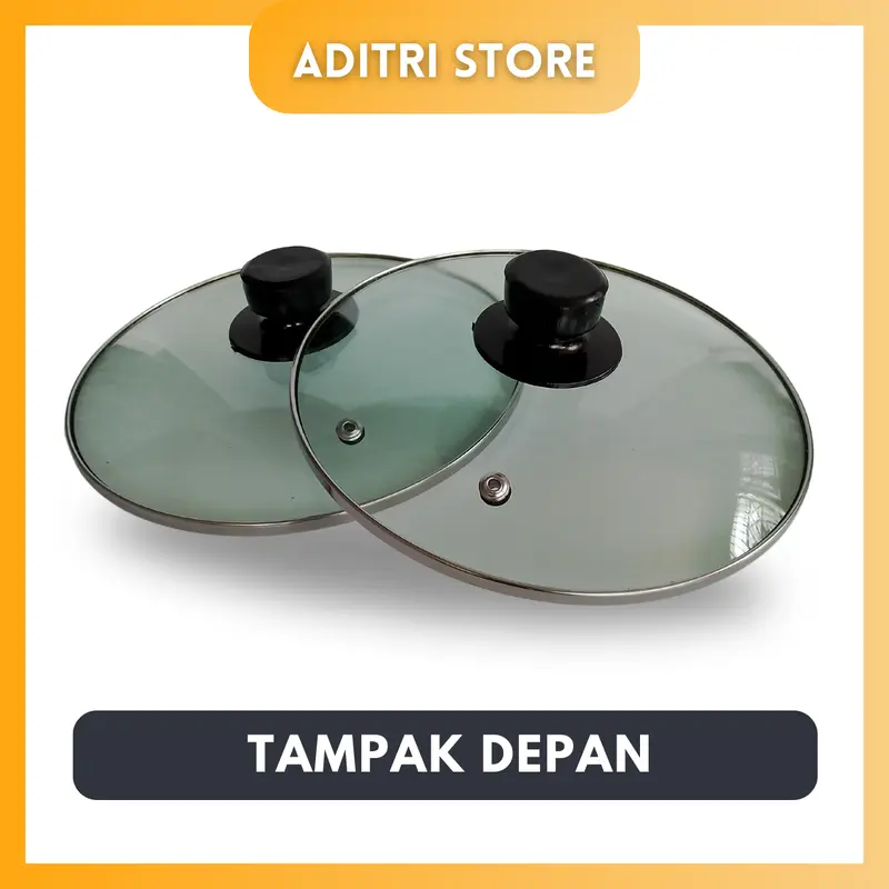 Tutup Panci Kaca Ukuran 15 - 27 | Tutup Kaca Multifungsi | Tutup Panci Serbaguna Dapur 2