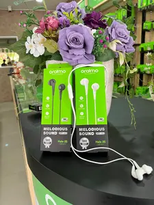 Oraimo Headset Berkabel Earphone In-Ear OEP-E21P Bass Universal Headphone Jack Hitam Putih Panjang 1.2 Meter Earphone With Mic