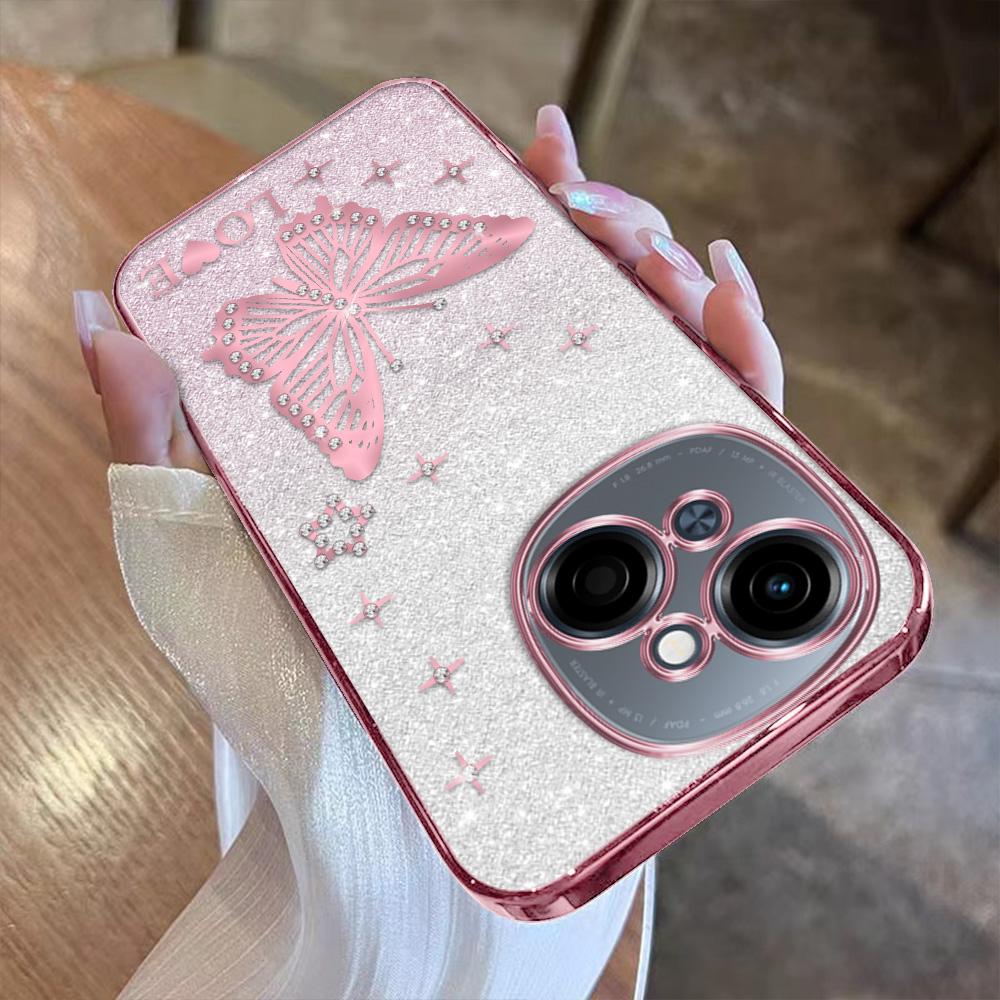 เคสโทรศัพท์, สำหรับ Tecno Spark Go 1 / Spark Go 2025 / POP 9 4G / KL4, ชุบด้วยไฟฟ้าแบบนิ่ม, พร้อมคริ