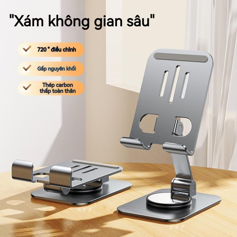 Giá Đỡ Điện Thoại Di Động Giá Đỡ Hợp Kim Nhôm Có Thể Gập Lại Xoay 360 Độ, Sản Phẩm Mới, Đế Kim Loại, Chống Trượt Silicon, Có Phụ Kiện khi nằm，đỡ điện thoại giá đỡ dt giá đỡ điện thoại di động  giá đỡ kê điện thoại Giá Đỡ Điện Giá đỡ điện 4