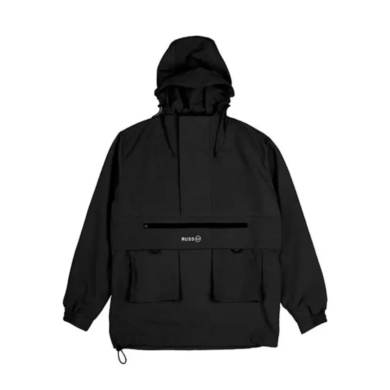 RUSS Jacket Anorak Pria Bone Hitam (UP To Big Size) // Jaket Anorak New Edition RUSS // Jaket Anorak RUSS Terlaris Untuk Pria Atau Wanita // Jaket Grapcore Original // Jaket Grapcore Premium POLYESTER IMPORT Taslan // Jaket Grapcore Pria Anorak Bone