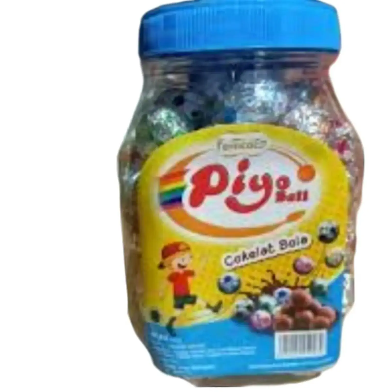 PIYO BALL ISI 60 PCS COKELAT BOLA BERAT 225 GRAM Chocolate Camilan Food Cemilan Snack Makanan Coklat Kuning Toples Biskuit Kering Susu
