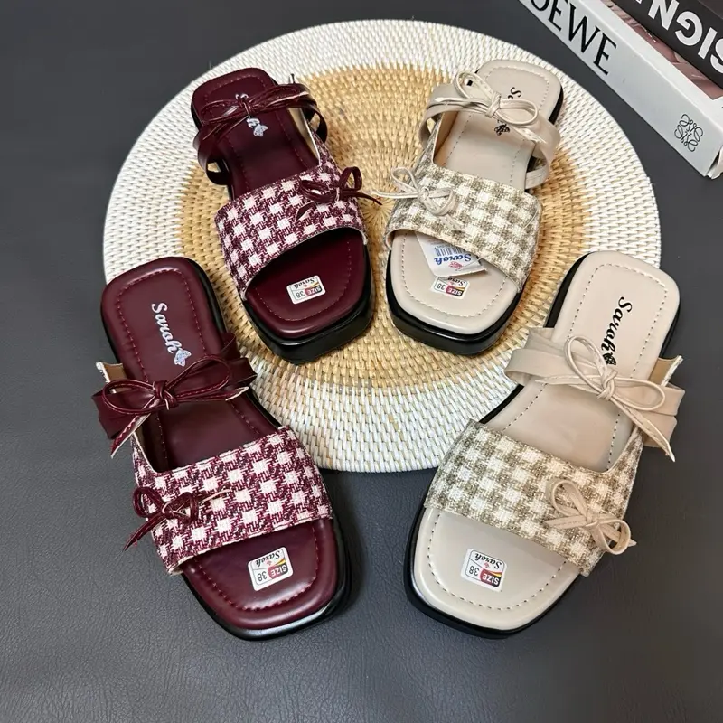 Sendal Flat Korean Style Kekinian Terbaru SAROH Sandal Seppon Super Premium