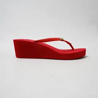 PENTAGON [ABIGAIL 101] Sandal Jepit Wedges Simple Wanita Helen/ Sandal Hak Spon / Japit Polo Hitam 1