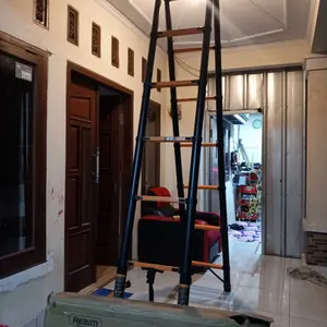 Reaim Tangga lipat aluminium Multifungsi teleskopik Portabel 2 3 4 5 6 meter Telescopic Ladder