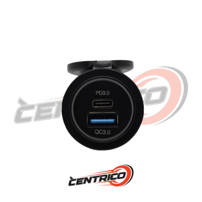 USB Charger 12V QC PD Dual Port USB-A & Type C Fast Charge / USBKGG004-GKT 1